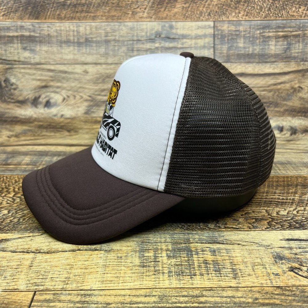 Defunct Jungle Habitat Theme Park Mens Trucker Hat Bl… Gem